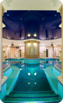 Luxurious spa swimming pool room to represent the 49th year anniversary theme