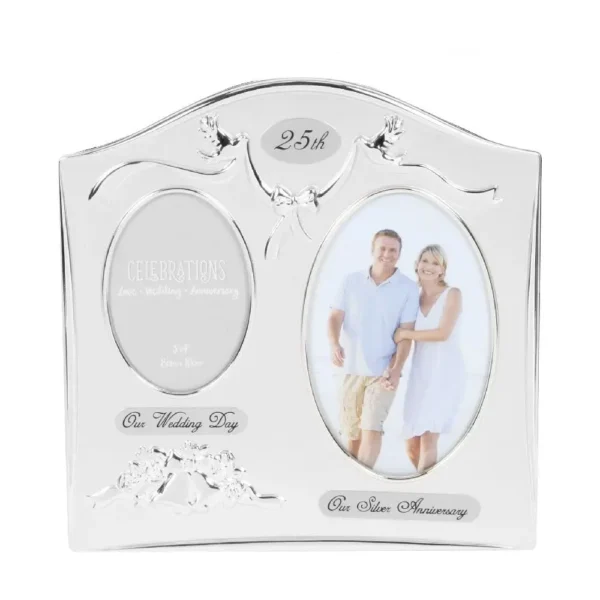 25th Anniversary Gift Silver Photo Frame – 6″ x 4″