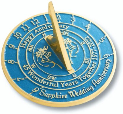 The Metal Foundry Sapphire 45th Sundial 2022 Recycled Solid Brass