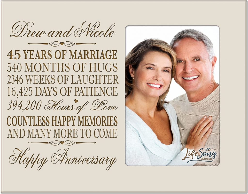 LifeSong Milestones Personalized Wedding Anniversary Frame Gift for Couple